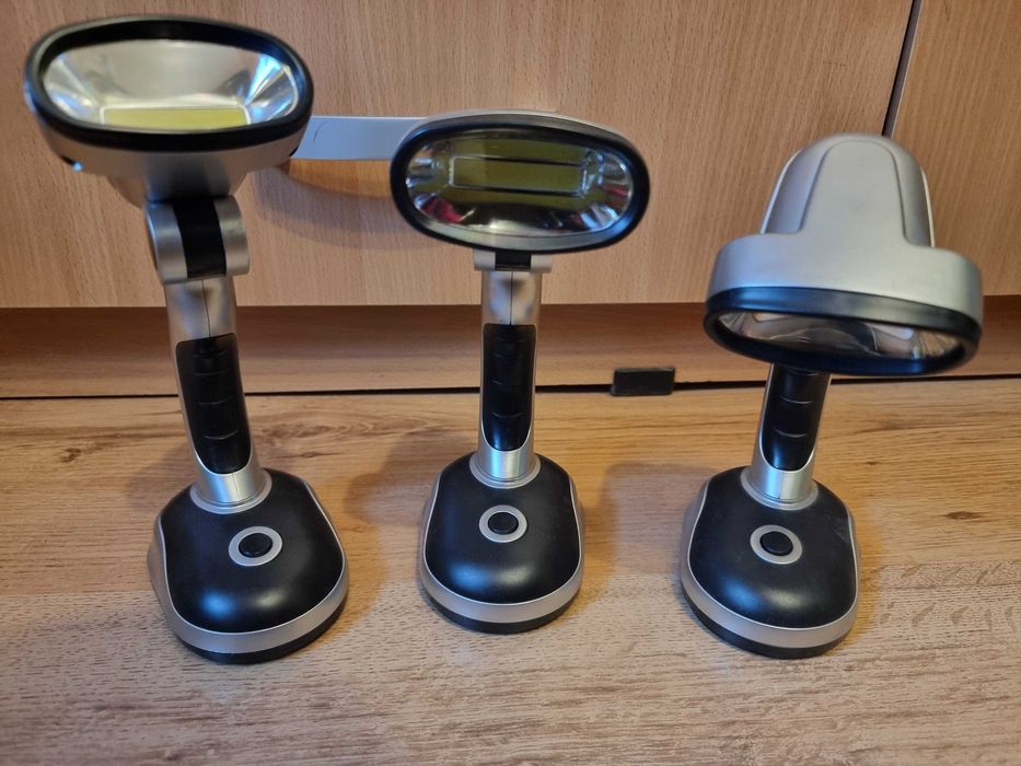 Lampa Neagra Argintie cu Baterii de Birou 3W