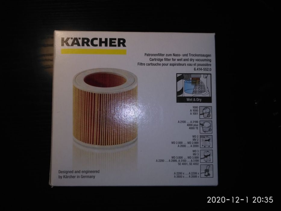 Vand filtre cilindric Karcher pentru Karcher WD2, WD3