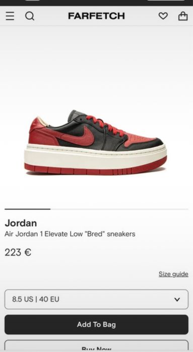 Air jordan 1 elevate low ,,bred”