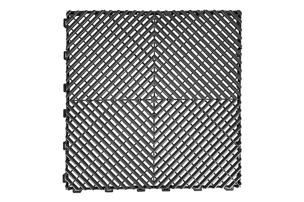 Pardoseala Modulara Ventilata pentru Garaj Depozit Gri Inchis