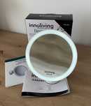 LED козметично огледало Innoliving,5х увеличение, Ø16 cm,