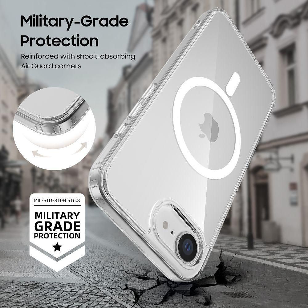 Tech-protect flexair hybrid magsafe калъф за iphone 16e - clear