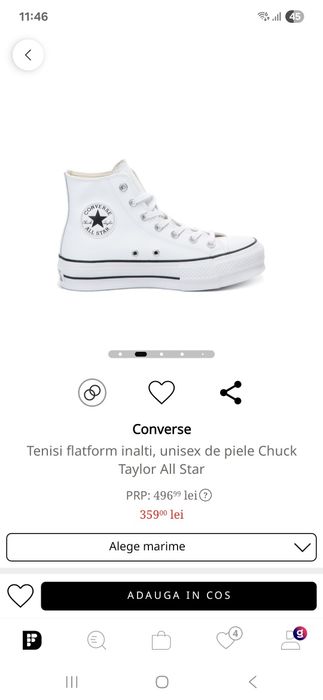 Tenisi inalti CONVERSE din piele -NOI-