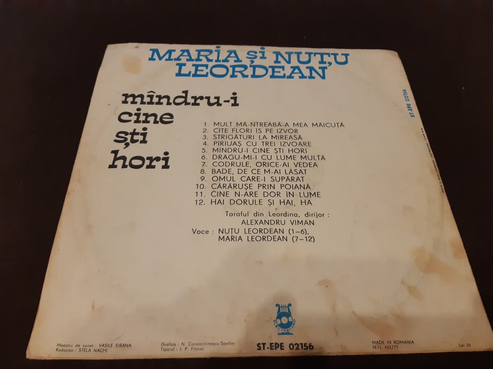 Vinil Ioan Bocsa / Nicolae Furdui Iancu/Leordean Nutu