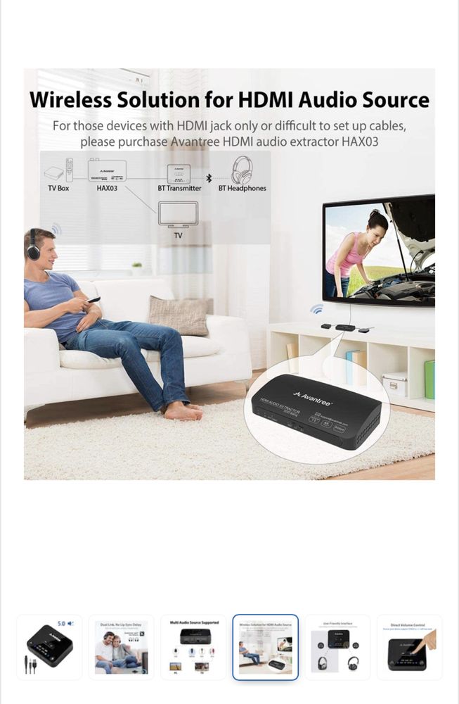 Transmițător audio Bluetooth, suport optic, TV, PC, sigilat
