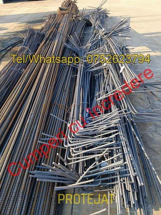 Fier beton striat BST 500 bară 12m / Fasonat ( execuție conf. schițe )