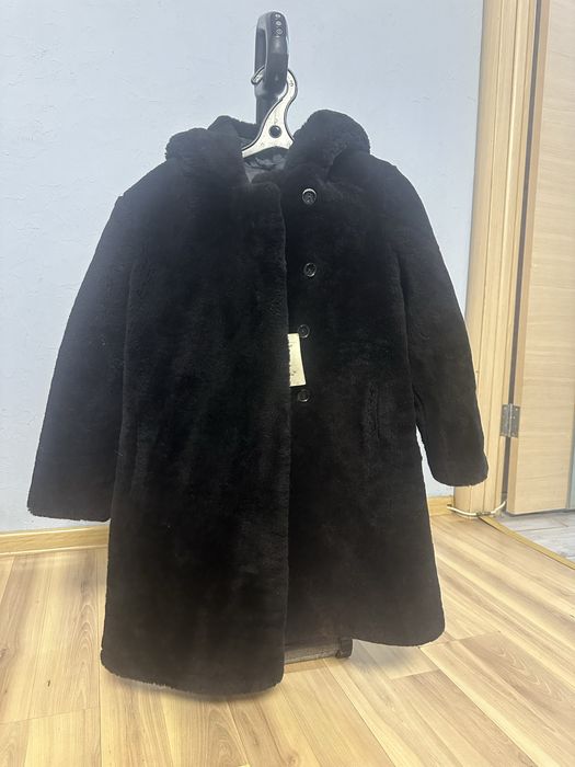 Натуральная цигейка • СССР качество • тёплая зимняя шуба с капюшоном