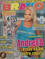 Revista Bravo cu Andreea Antonescu pe coperta nr 18 / 2005 trupa Andre