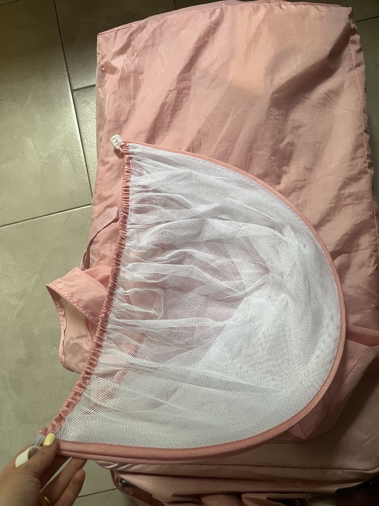Бебешка кошара next to me Kikkaboo Bonne Nuit Pink Melange