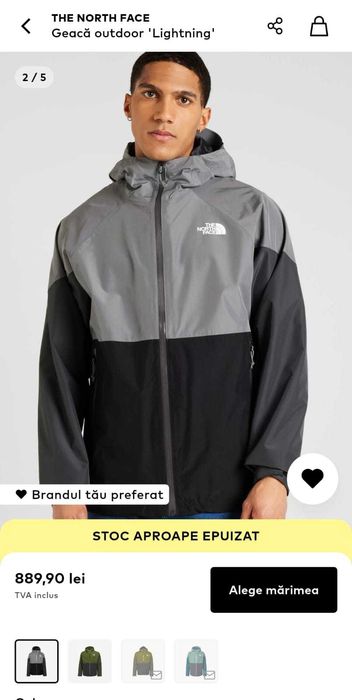 The North-Face Geaca-Outdoor-Lighting Negru-Gri Mărime XL
