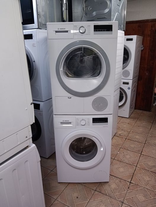 Комплект пералня и сушилня с термопомпа Бош Bosch Serie 4 A+++Гаранция