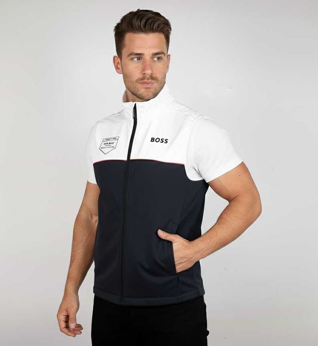 Porsche Motorsport x Boss Softshell Vest - Оригинален мъжки елек M-L