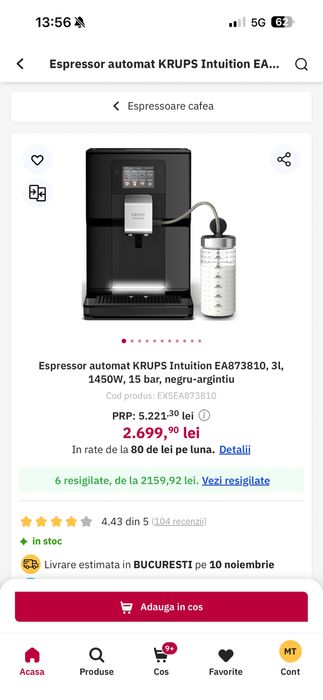 Espressor automat Krups Intuition