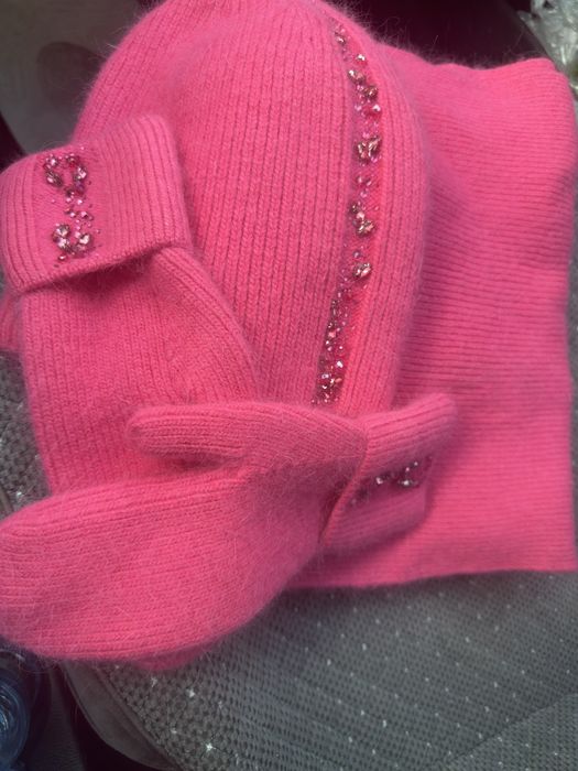 Набор шапка, шарф, перчатки