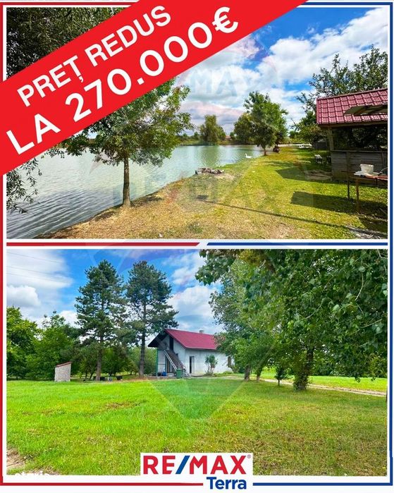 3.7 Ha Teren Intravilan Cu Casa Si  Balta Peste