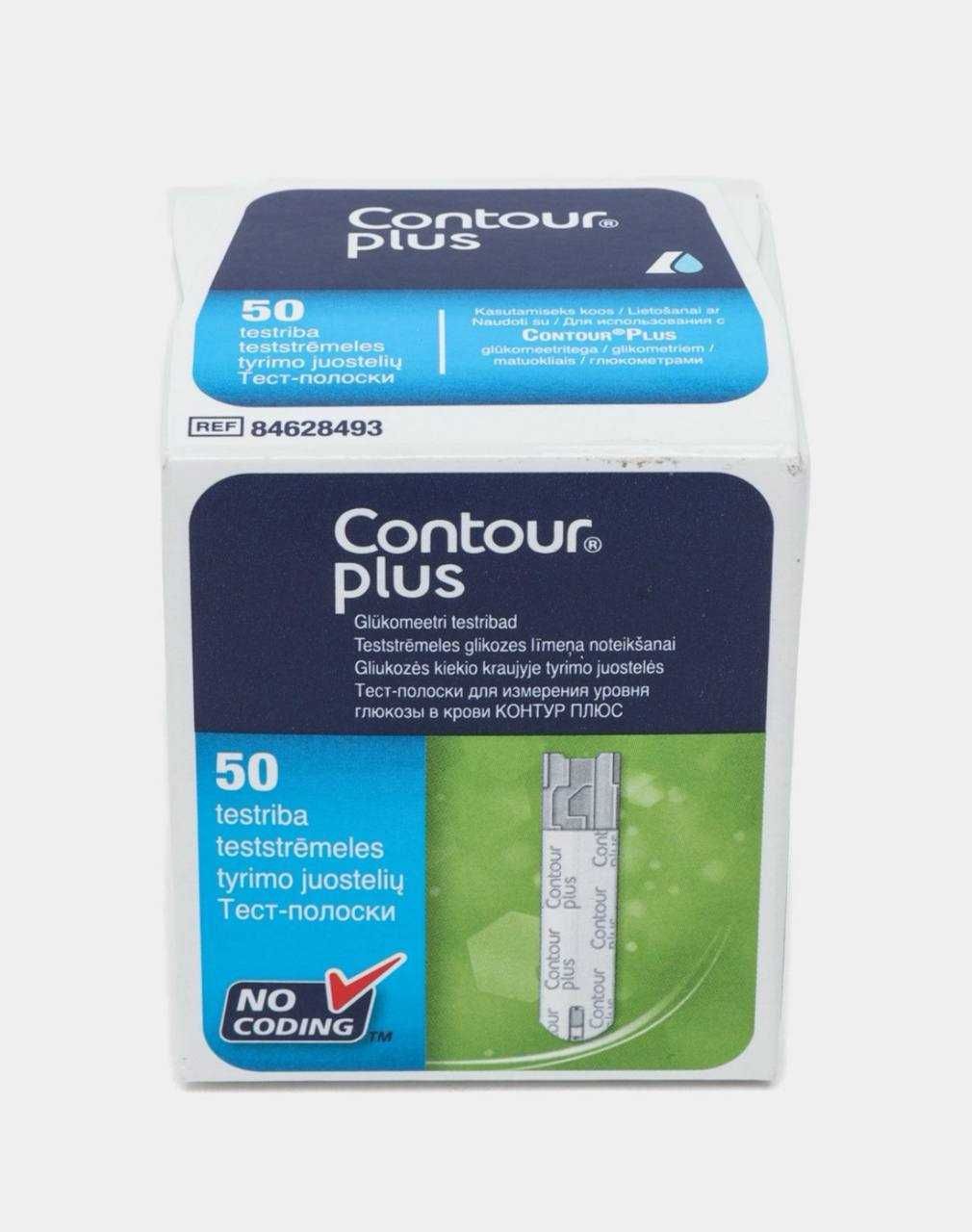 Тест-полоски для измерения уровня глюкозы в крови, Contour Plus