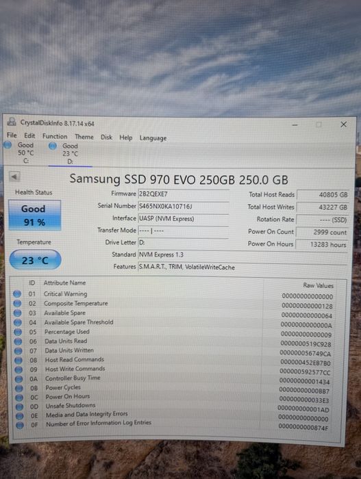 Okazie‼️ SSD M2 Samsung 970 EVO de 250Gb pcie!