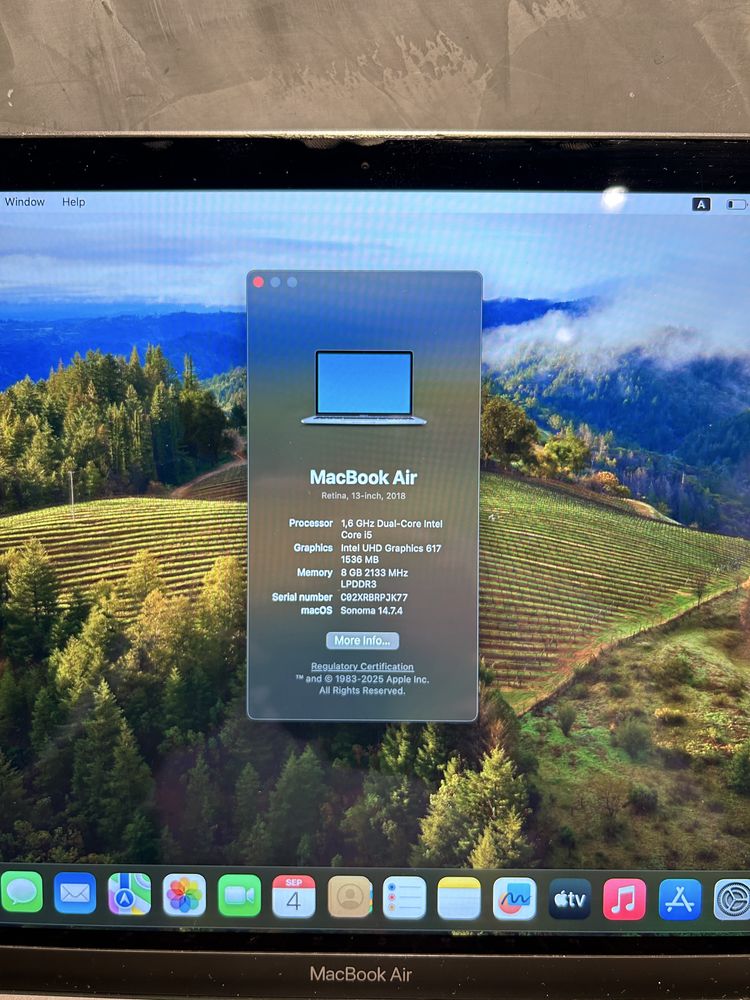 91 cycle! Перфектен Macbook Air 13.3 inch  2018 128 GB