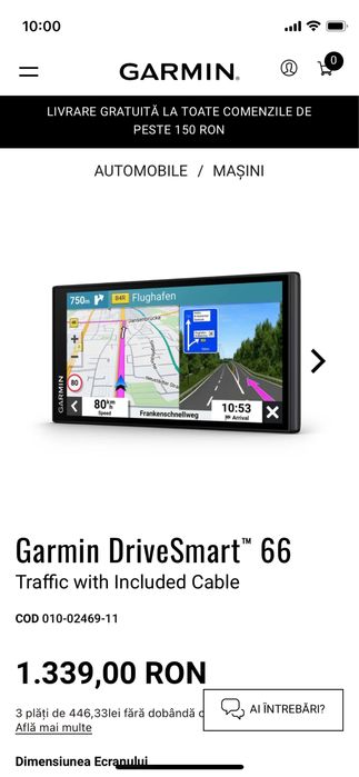 GPS Garmin Drivesmart 66