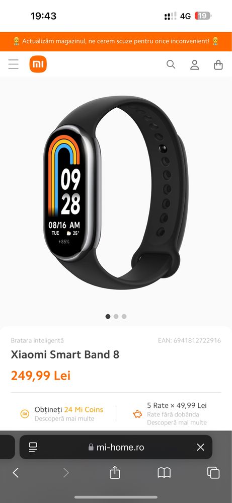 Xiaomi smart band 8 resigilat cu garantie