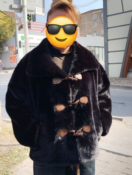 Эко шуба новые чёрные