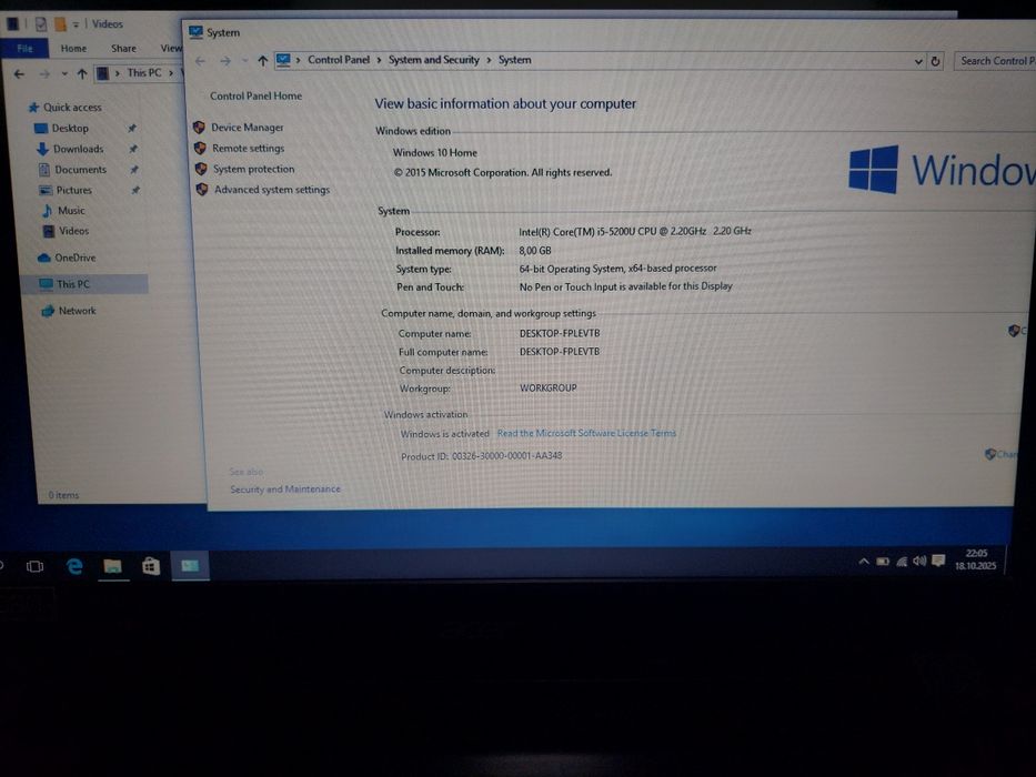 Laptop Acer Aspire F5