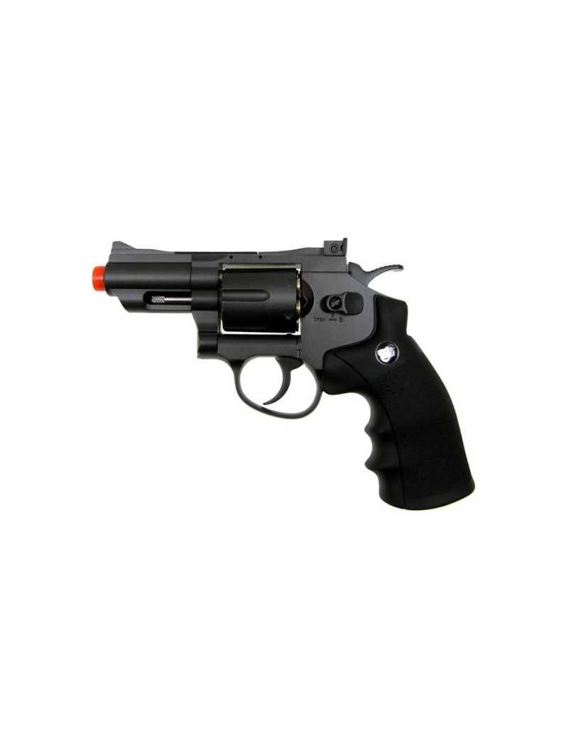 Revolver SERIA METAL Negru semi-auto CO2- 2,5 inch cu 6 cartuse