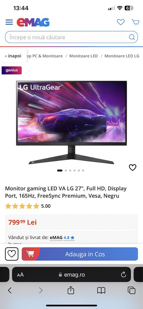 Monitor lg 165hz