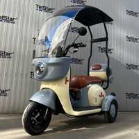 Електрическа Триколка VESPA STYLE ROOF С ПОКРИВ 60V 1500W