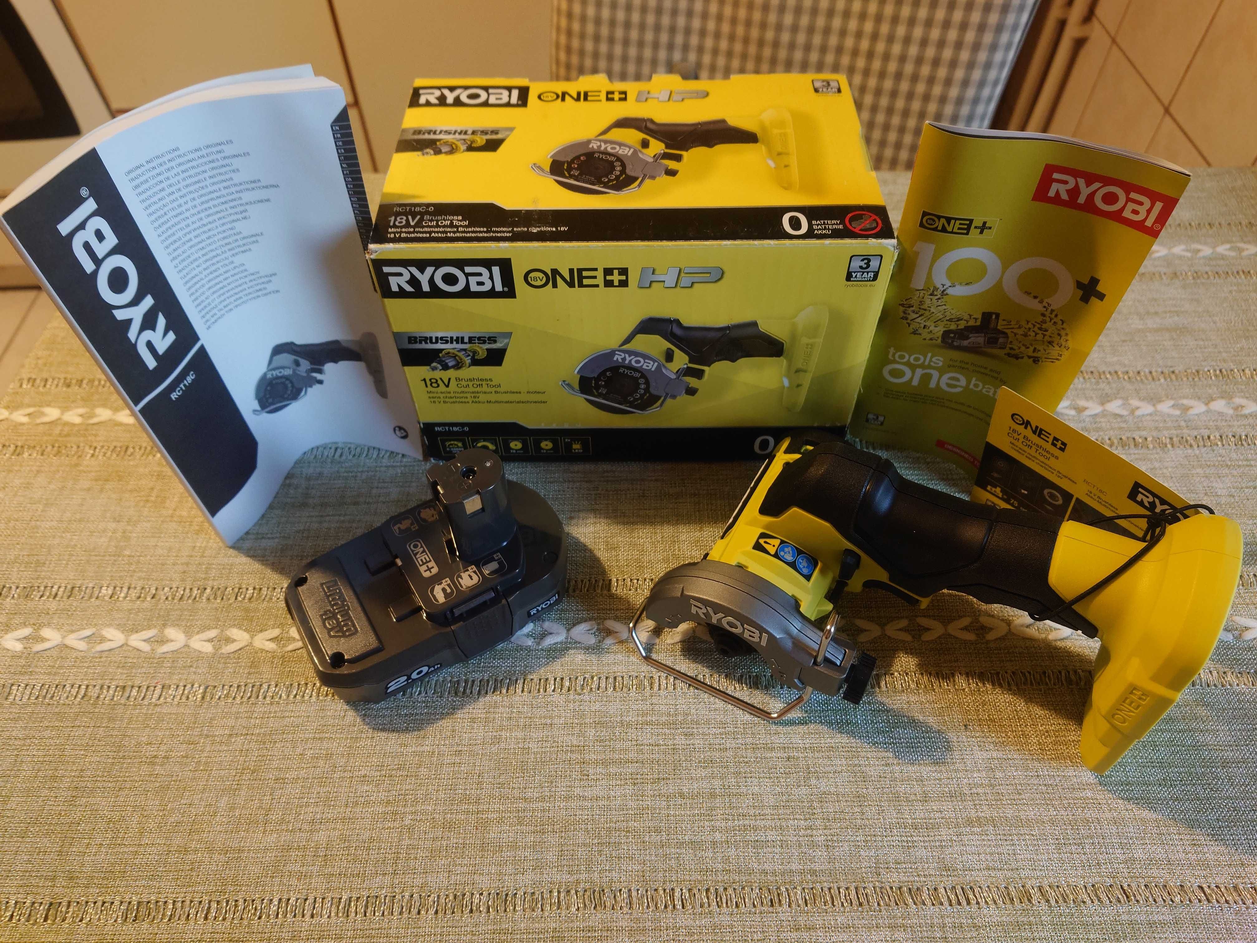 Ferastrau cu motor fara perii Ryobi RCT18C-0 + Baterie 18V 2Ah