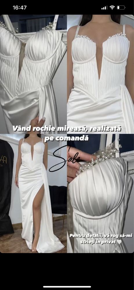 Vând rochie model unicat realizată de designer Liana Szilaghi