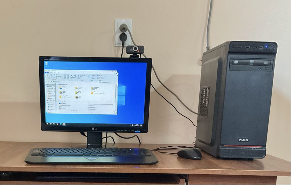 Kompyuter + Monitor + WiFi + Kamera + DVD | Windows 10