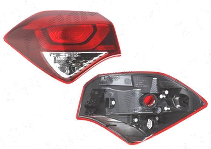 Lampa spate, stop Hyundai I20, 10.2014-, spate, stanga/dreapta, 5 usi, exterioara; P21/5W+PY21W; fara suport bec, DEPO