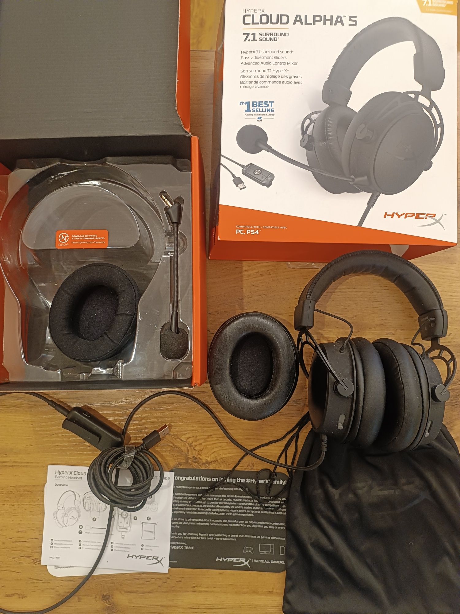 HyperX Cloud Alpha S — гарнитура для геймеров (Чёрная)  Состояние: от