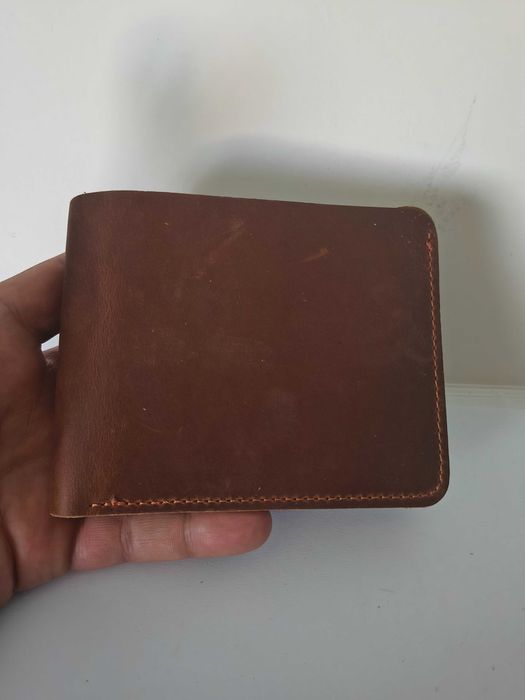 Portofel handmade din piele naturala de bovina maro