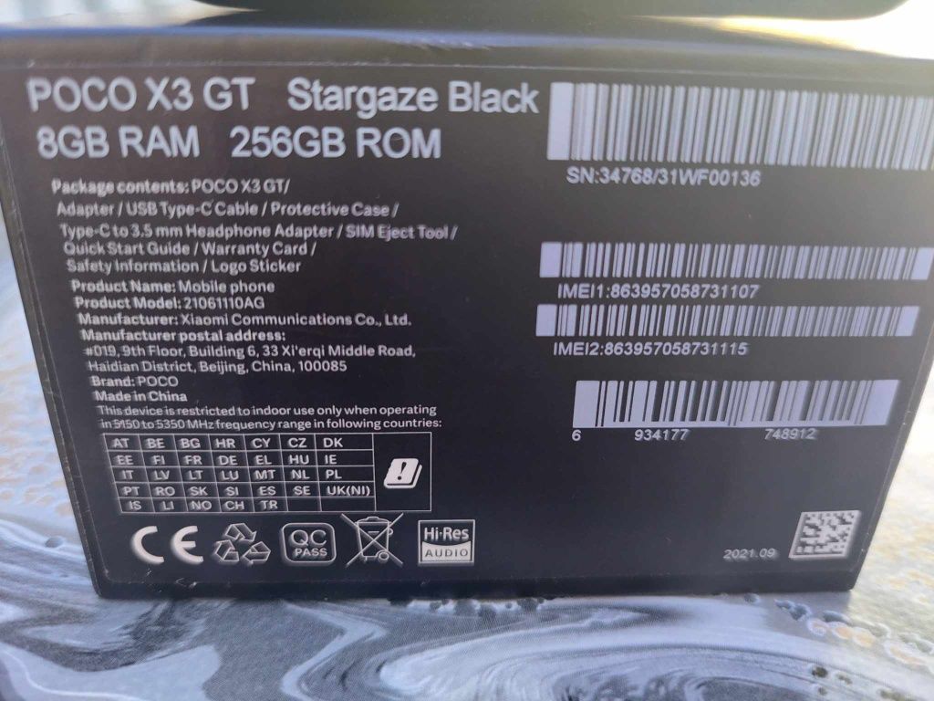 Xiaomi Poco X3 GT