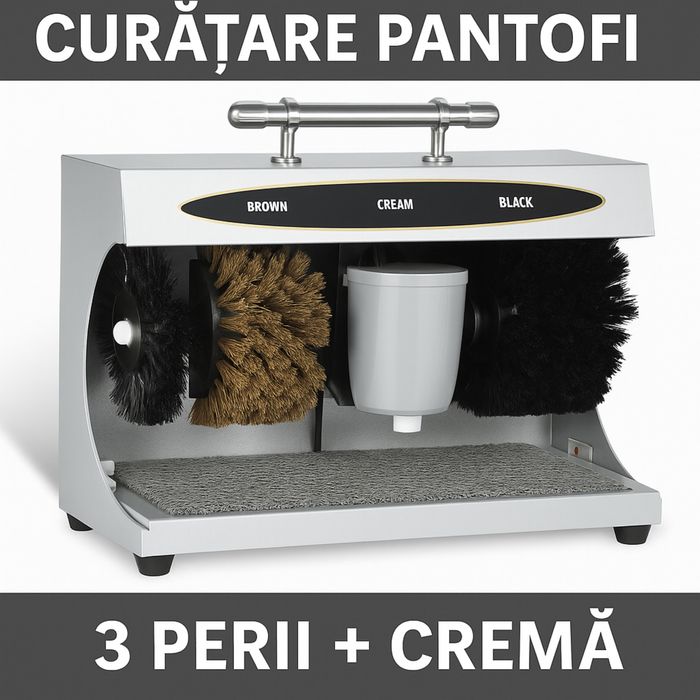 Aparat Curățare Pantofi Electric cu 3 Perii și Dispenser Cremă | 90 €