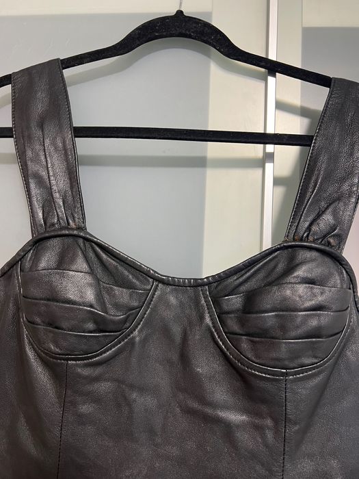 Rochie scurta din piele,ca si noua,marimea36-38