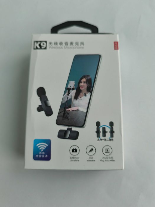 Microfon dublu wireless tip c sau iphone de lavaliera