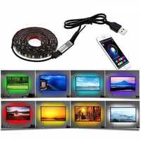 Banda LED RGB 2m 3m 5m pentru TV ,camera, aplicatie telefon, USB