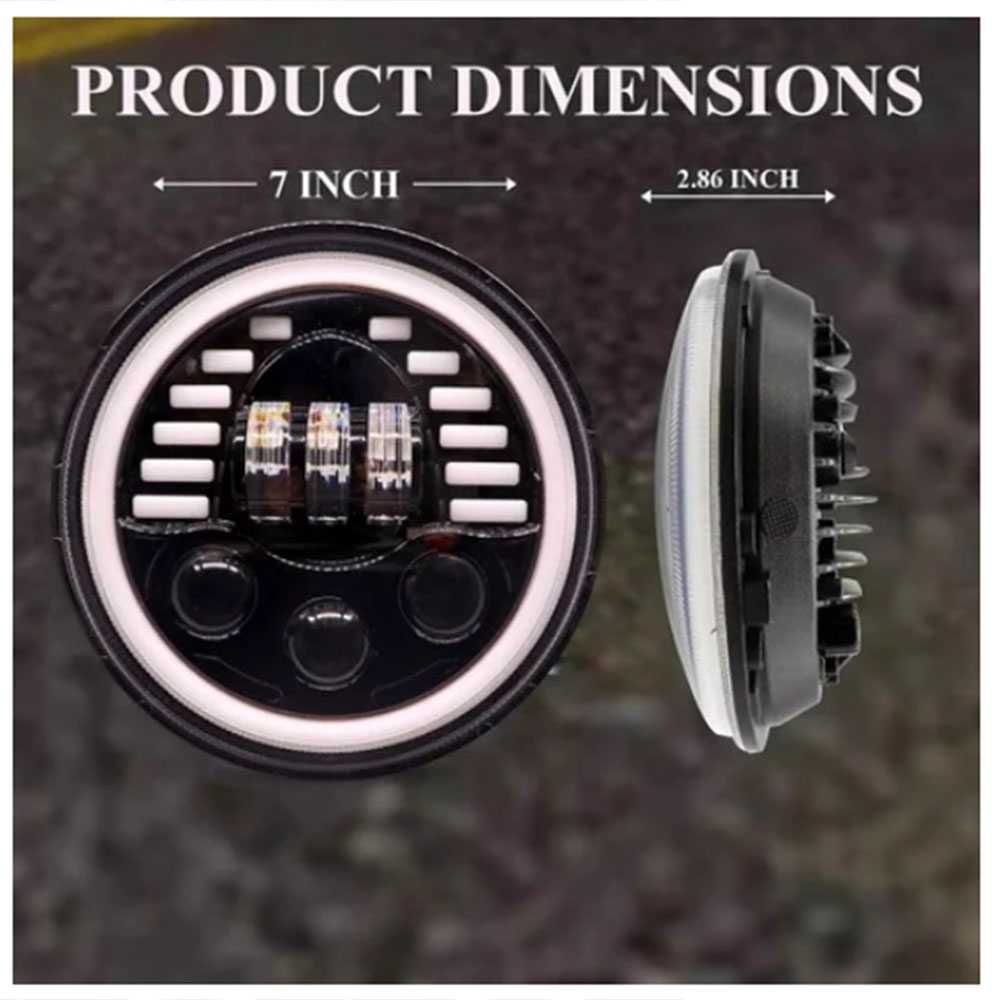 LED фар/лампа/халоген 18 см , 12V-24V, къси/дълги, 7000lm, универсален