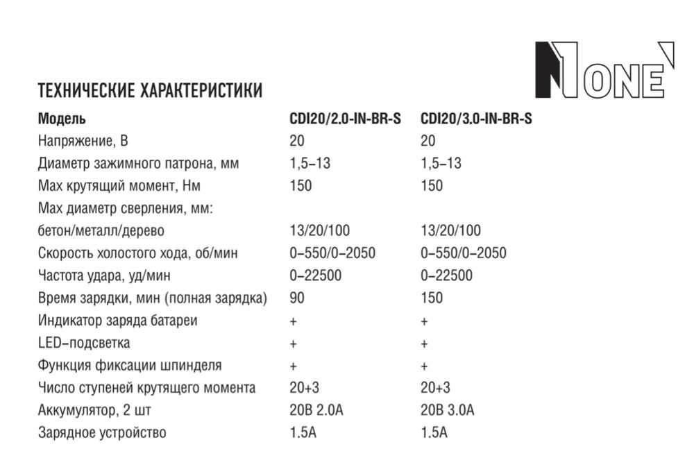 ШУРУПОВЕРТ | Шуруповерт ударный аккумуляторный CDI20/3.0-IN-BR-S