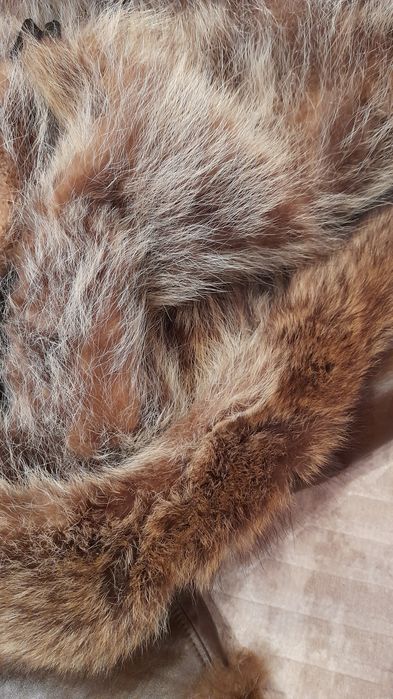 Мъжко кожено яке от естествена кожа и косъм