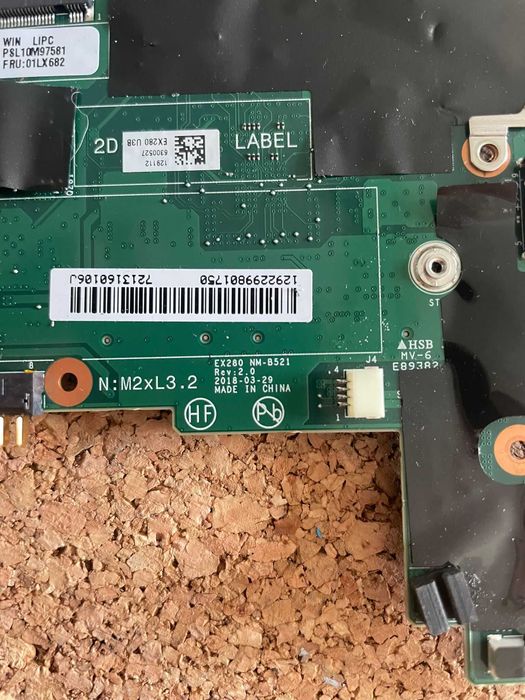 Placa de Baza Laptop Lenovo ThinkPAD X280 EX280 NM-B521 I5-8350U