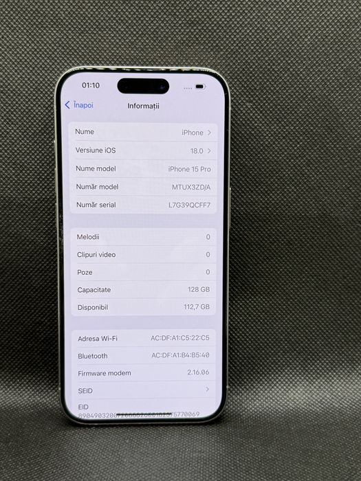 iPhone 15 Pro Pret 2900 lei