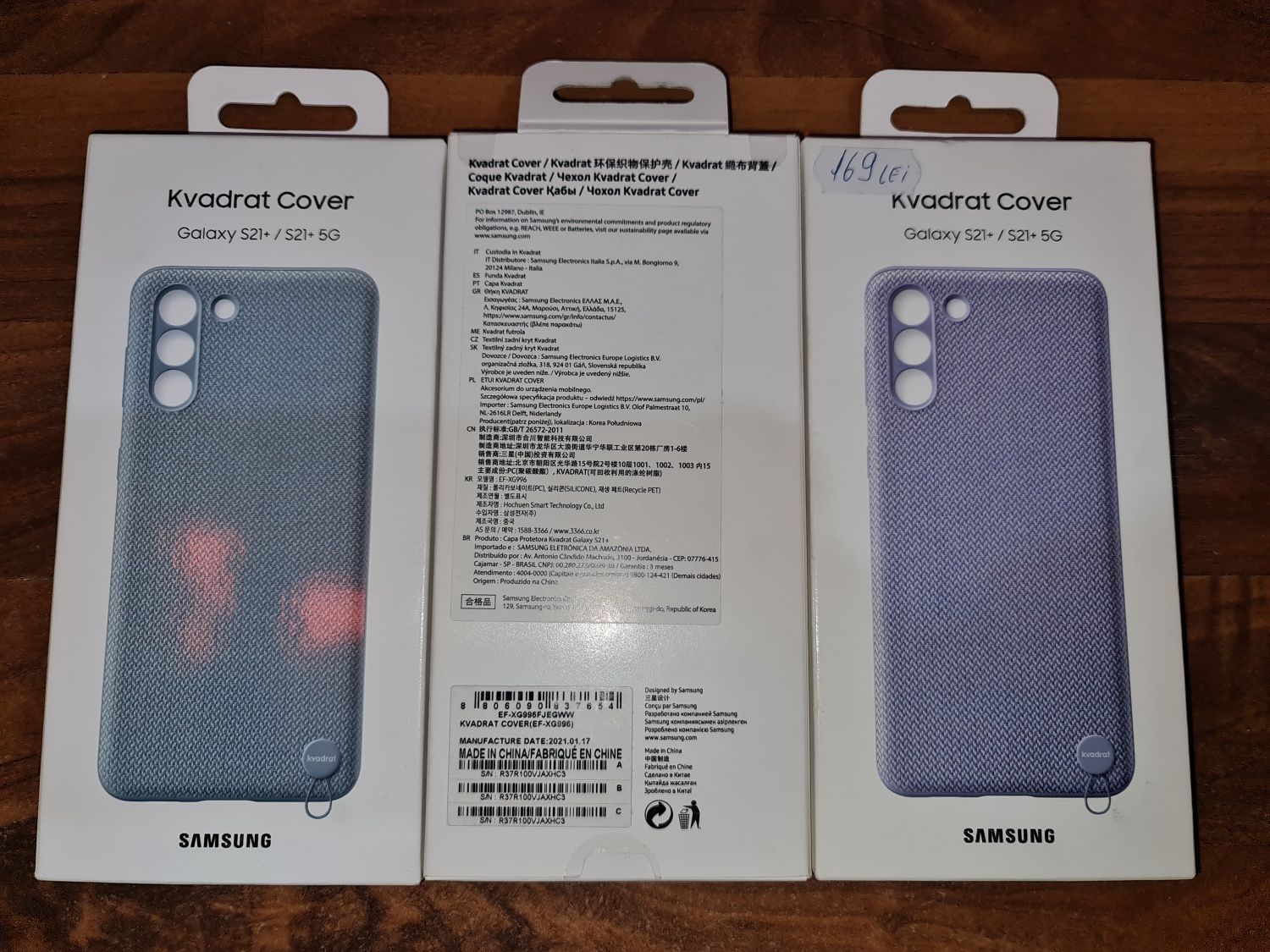 Husa originala Samsung Kvadrat Cover Galaxy S21+ S21 Plus 5G G996