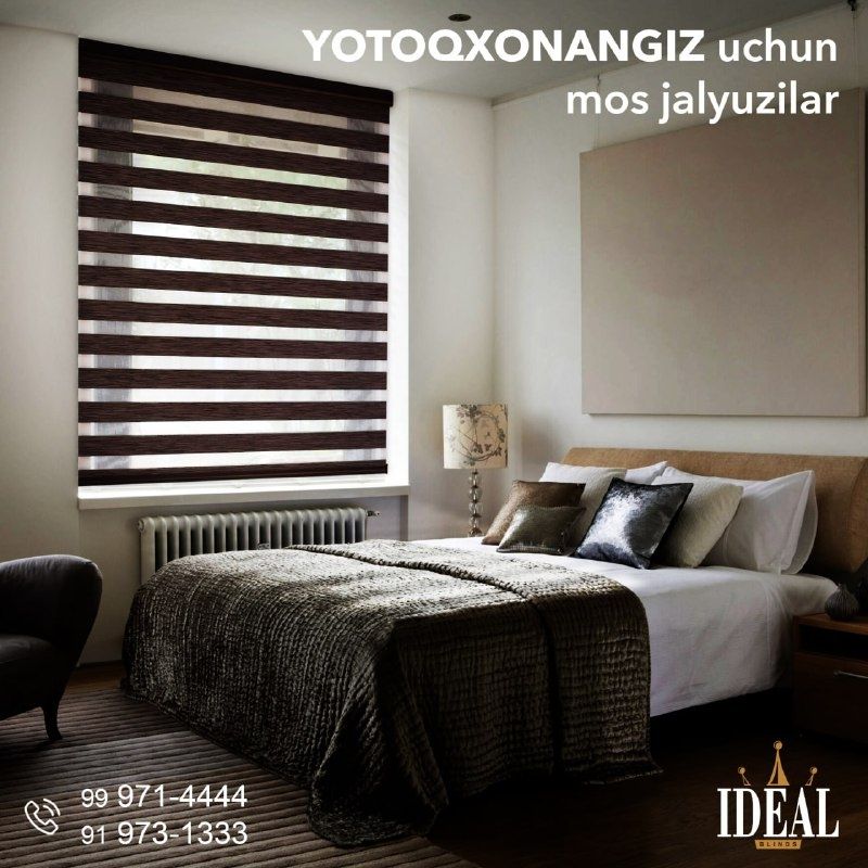 Ideal jalyuzi Keng turdagi assartiment Jalyuzilar