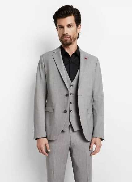 Sacou blazer slim 48 M premium French Conection lana tesatura fina