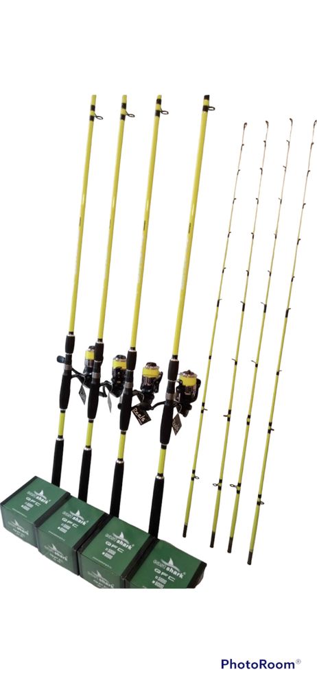 Set 4 Lansete Feeder 2.7m ROBINHAN 100-200gr + 4 Eastshark QFC5000