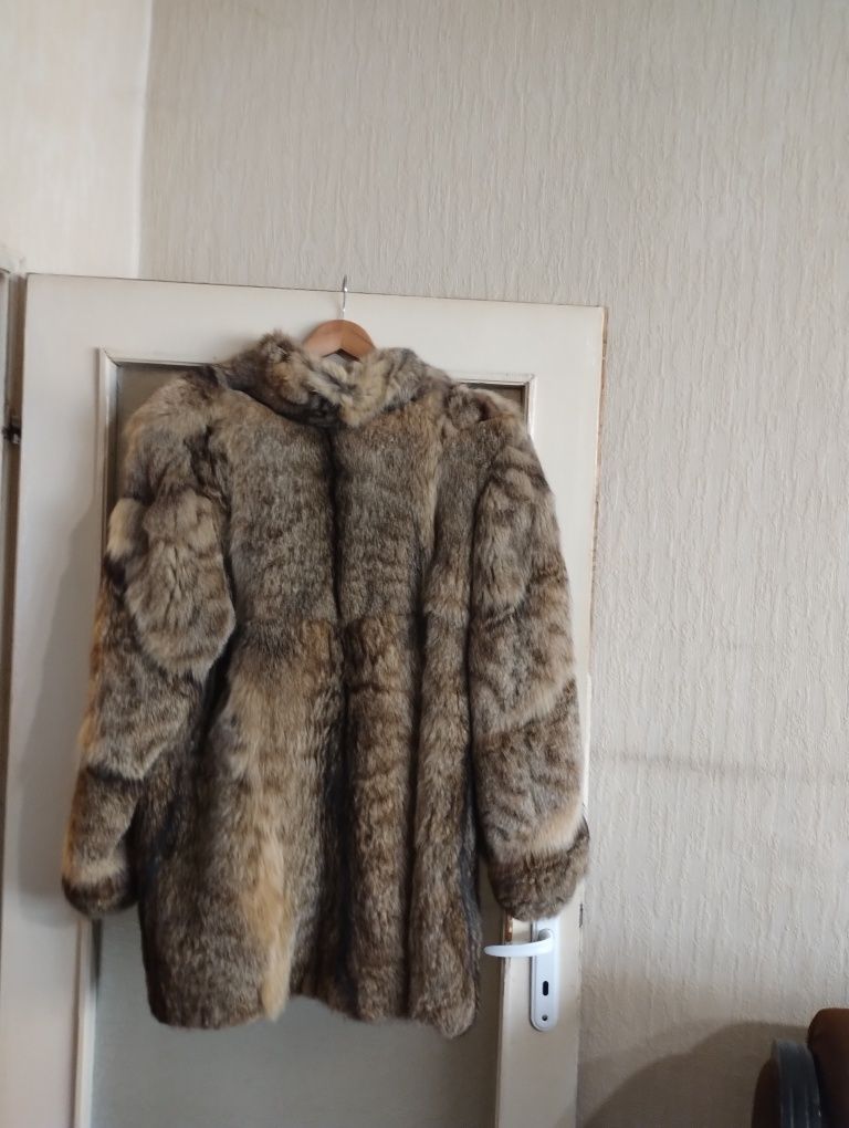 Дамски Кожух Дива Котка Естествена Кожа